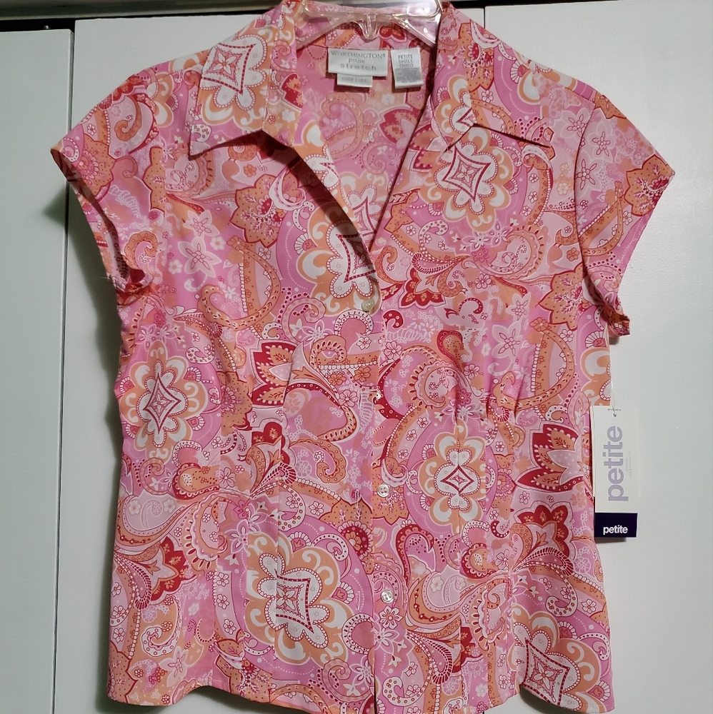 👚Worthington Petite Stretch Blouse